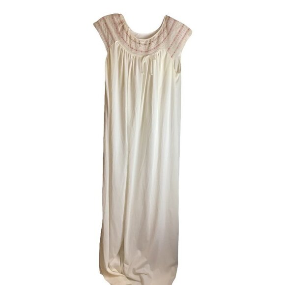 GILEAD 60’s Summer Gown and Robe White with Floral (D) - Picture 3 of 6